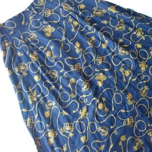 Vintage  Keys Crowns Button Down Skirt Size 14/16